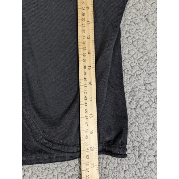 J. Jill Cardigan Womens 100% Cotton One Button Sweater Sz L Black Thread Detail - Picture 10 of 11